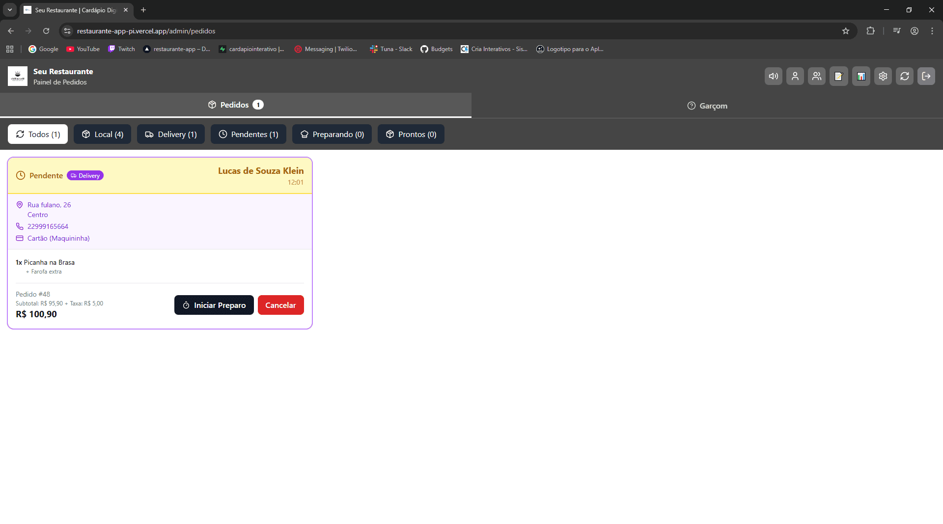 Painel Administrativo